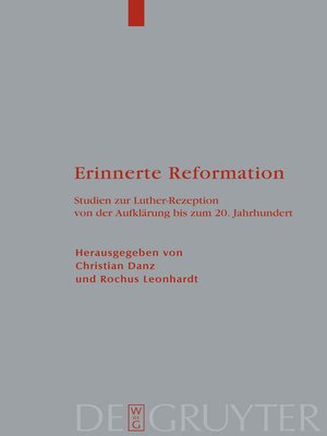 cover image of Erinnerte Reformation